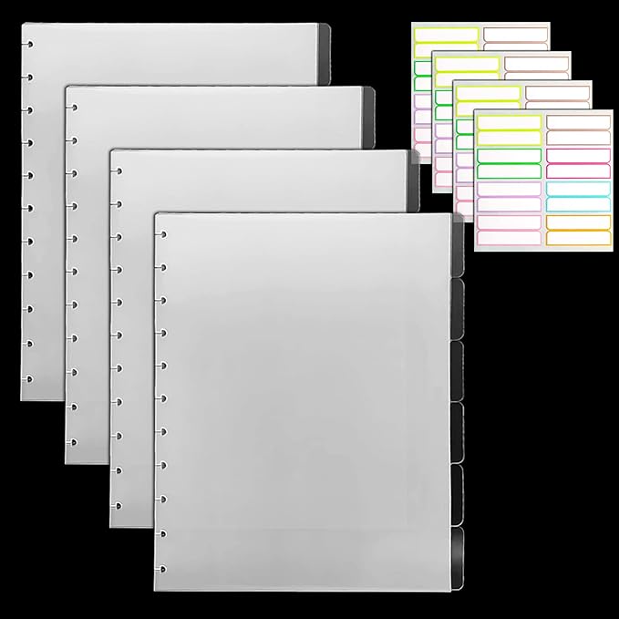 Letter Poly Tab Dividers for Discbound Notebooks, Disc