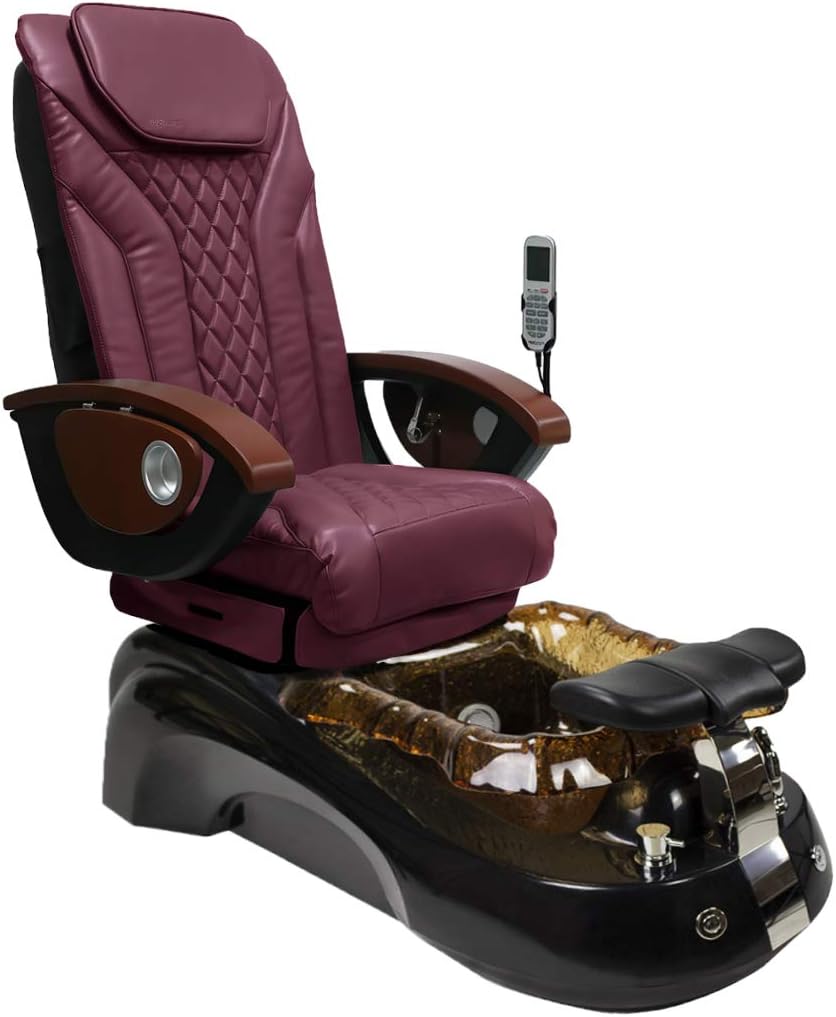 Siena Shiatsulogic Pedicure Chair Black/Gold w/Discharge Pump Stylish