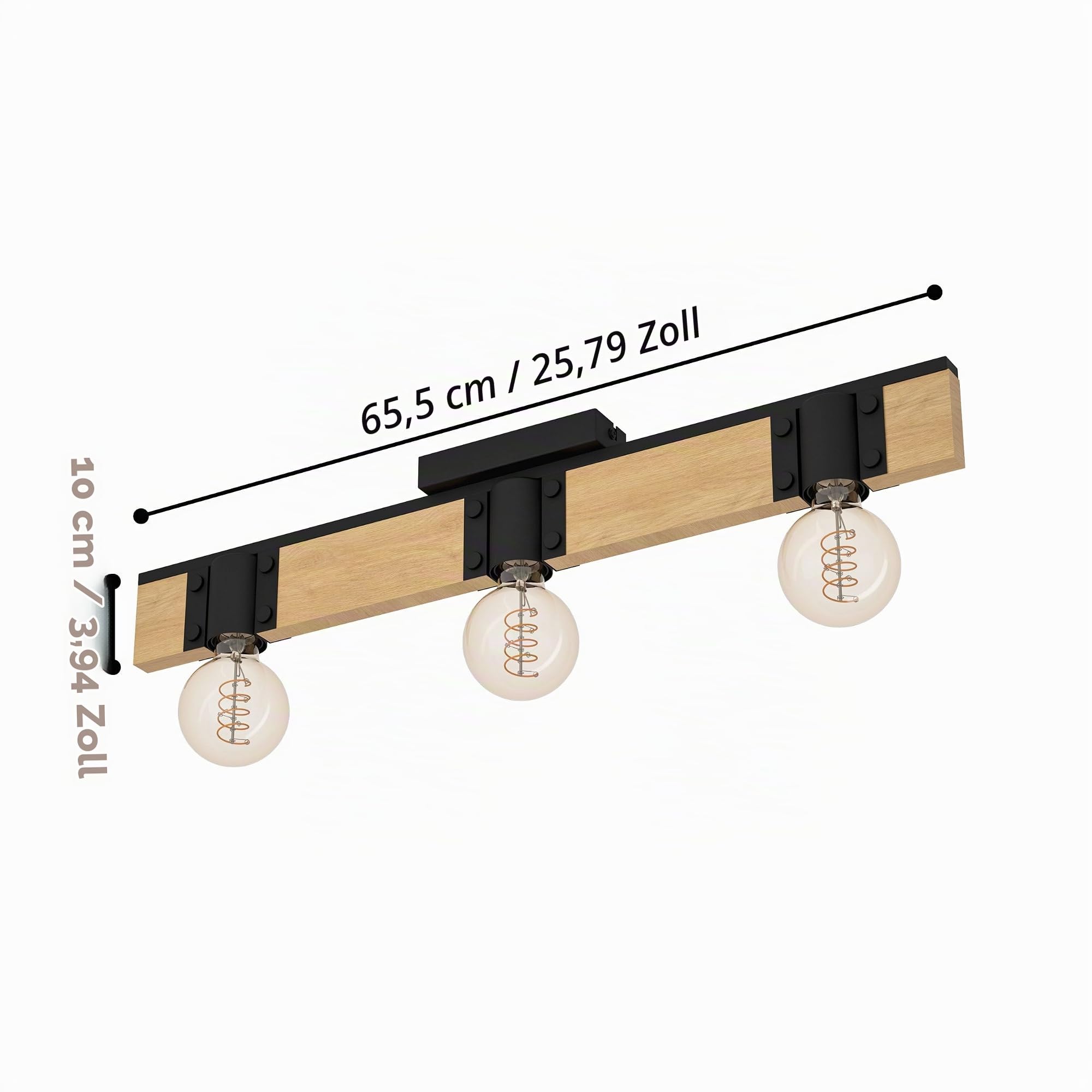 EGLO Deckenstrahler Bailrigg, 3-flammige Deckenlampe, FSC100HB