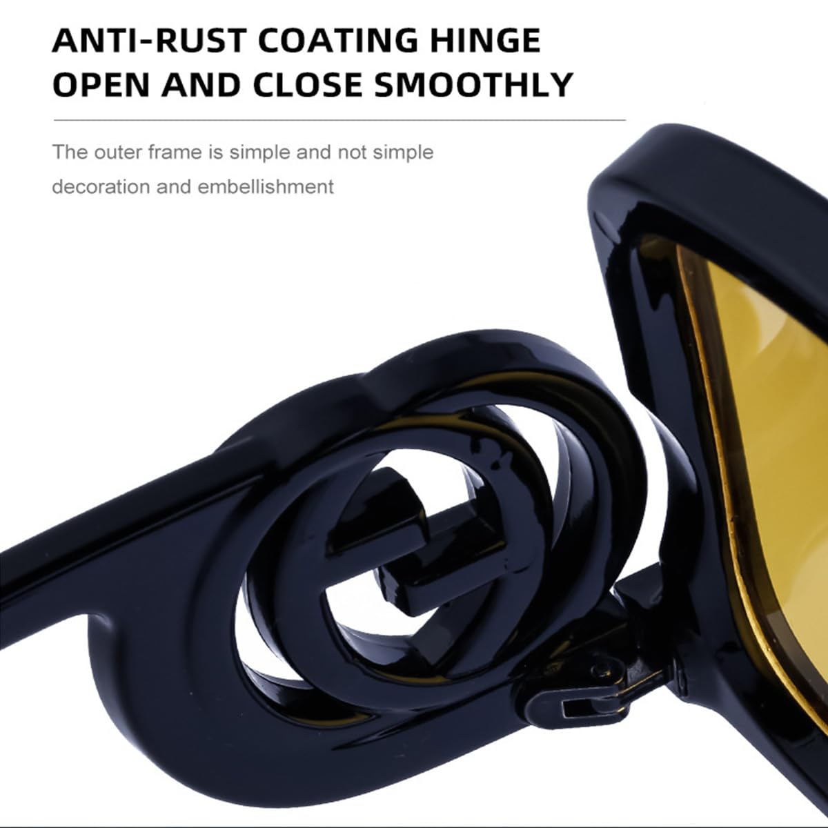 Damen-Sonnenbrille, modisch, personalisierbar, großer Rahmen, cooles Logo, quadratische Sonnenbrille, Reise-, Urlaubs-Zubehör