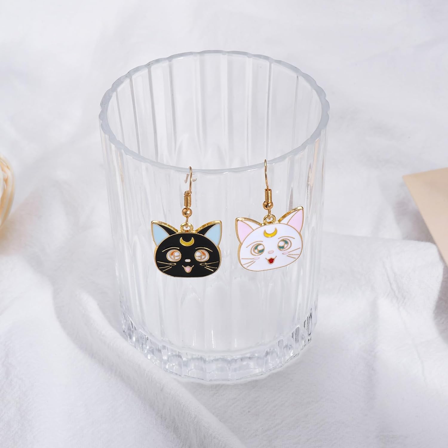 Cat Earrings Manga Sailor Luna Artemis Earrings Cute Black Cat Dangle Earrings for Girls Women Anime Jewelry Cosplay Costume - Image 5