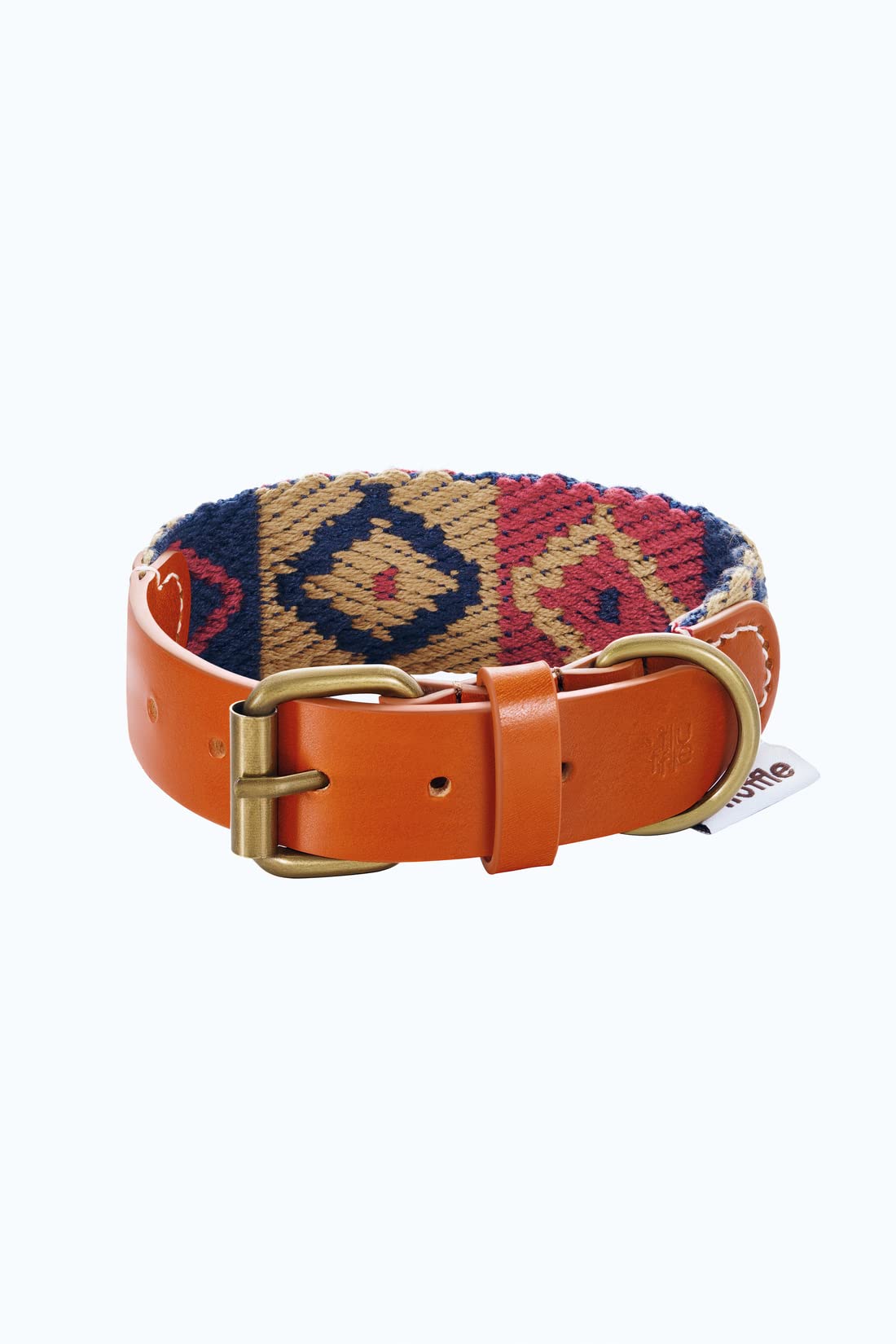 Collar para Perro, algodón Puro y Cuero Genuino, Suave, Duradero XS(17-24 cm)