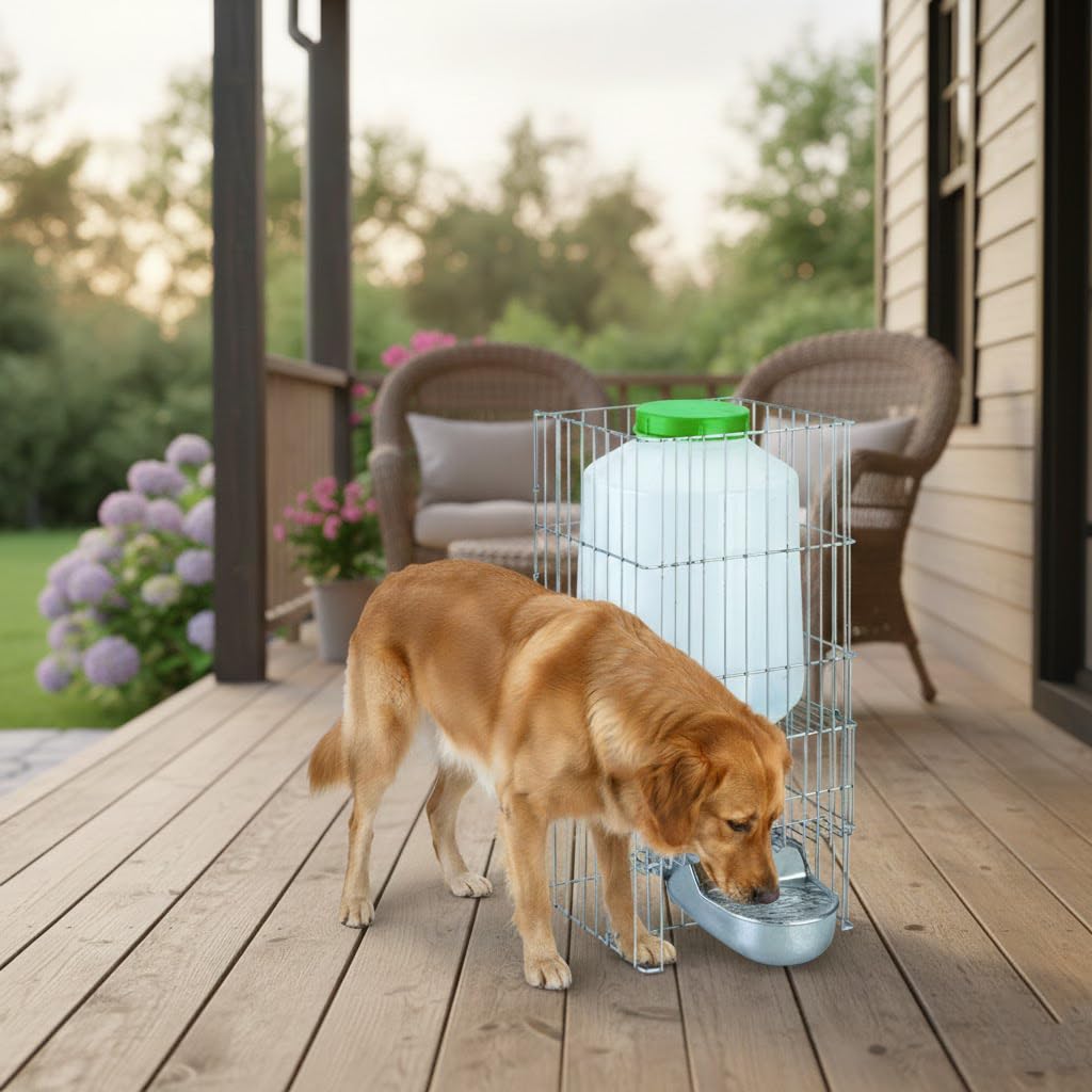Abreuvoir automatique en aluminium pour chien avec réservoir 8 l 23 x 33 x 46 cm Distributeur d'eau automatique Chat Mouton