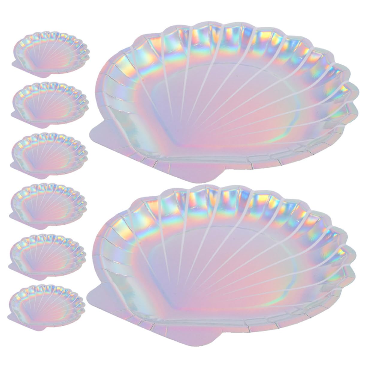 Amazon.co.jp: 16個 シェルプレート 虹色のプレート 海をテーマにした