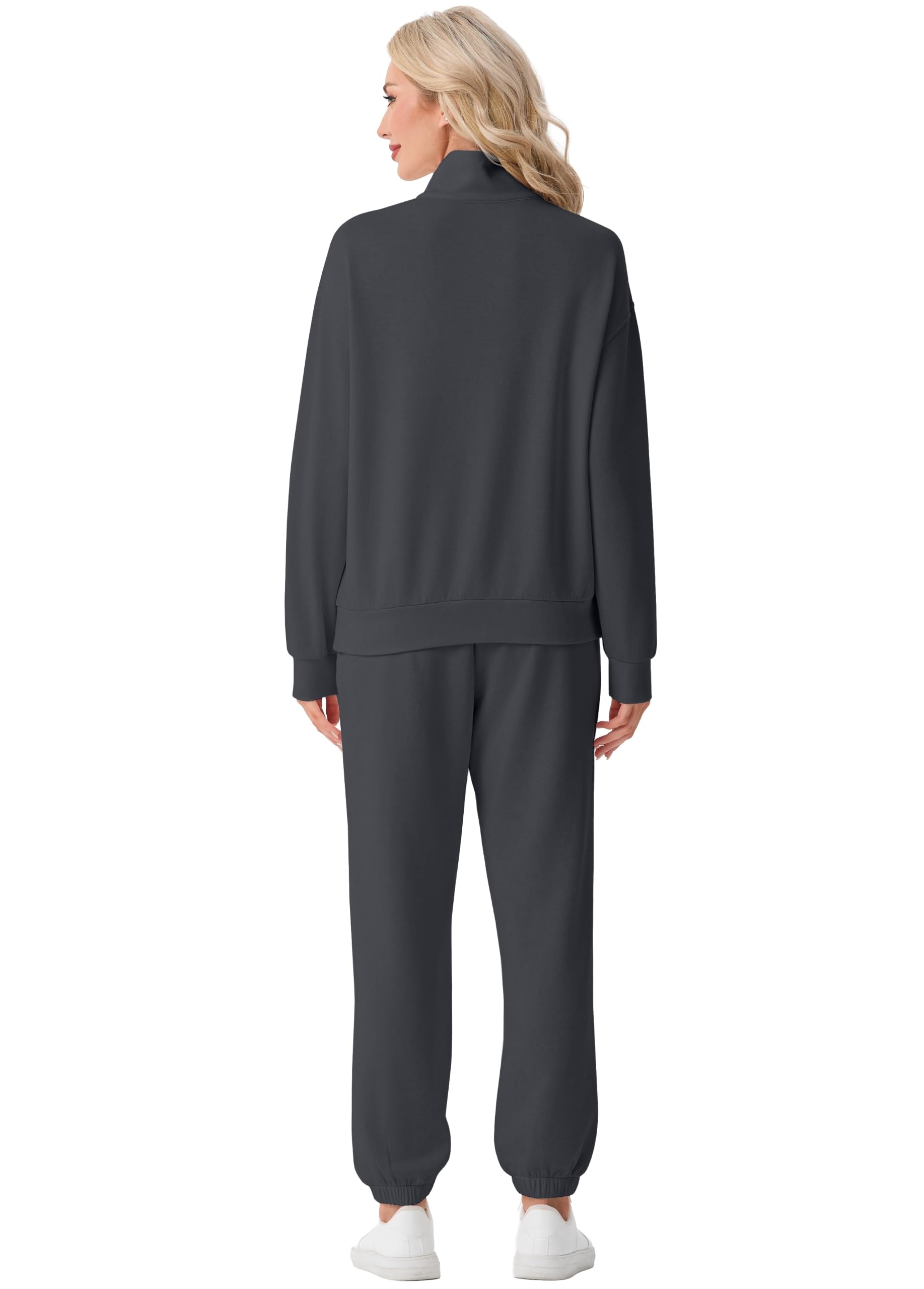 GRECERELLE Damen Jogginganzug Zweiteiler mit Halbzip