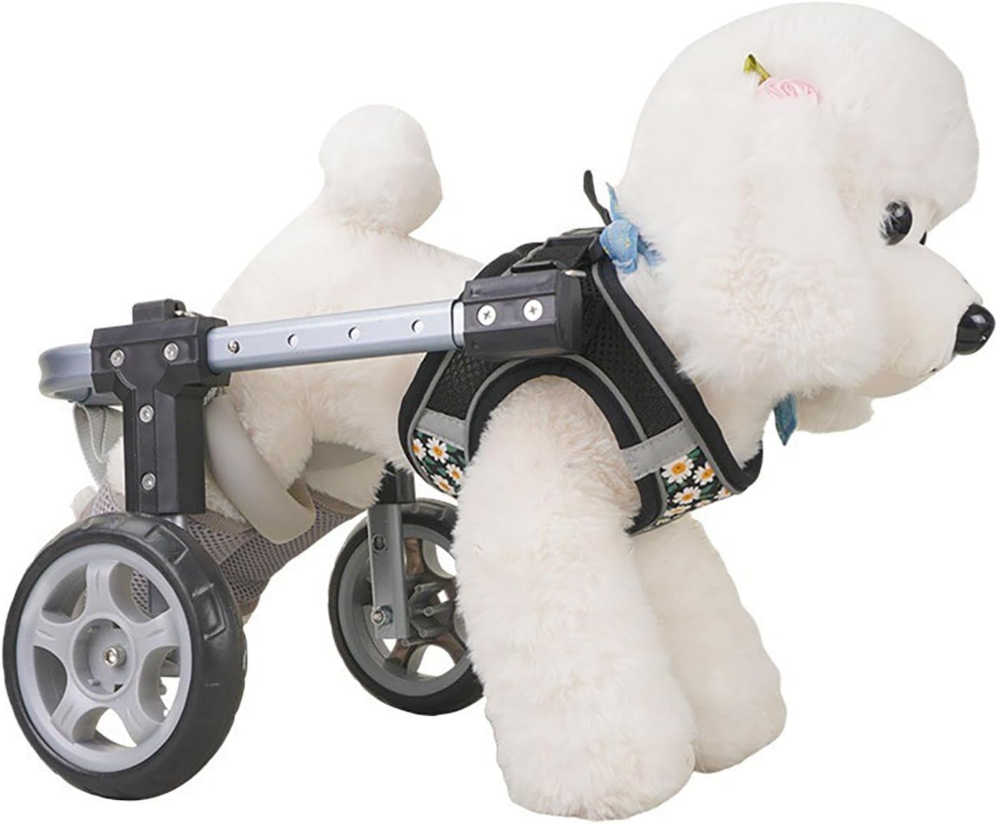 Verstellbarer Haustierwagen mit R dern hunderollstuhl hinterbeine Leichter Rollstuhl f r Hunde Gehhilfe f r Behinderte Hunde Gro er Hunde Rollstuhl Hund Rollstuhl Einstellbare