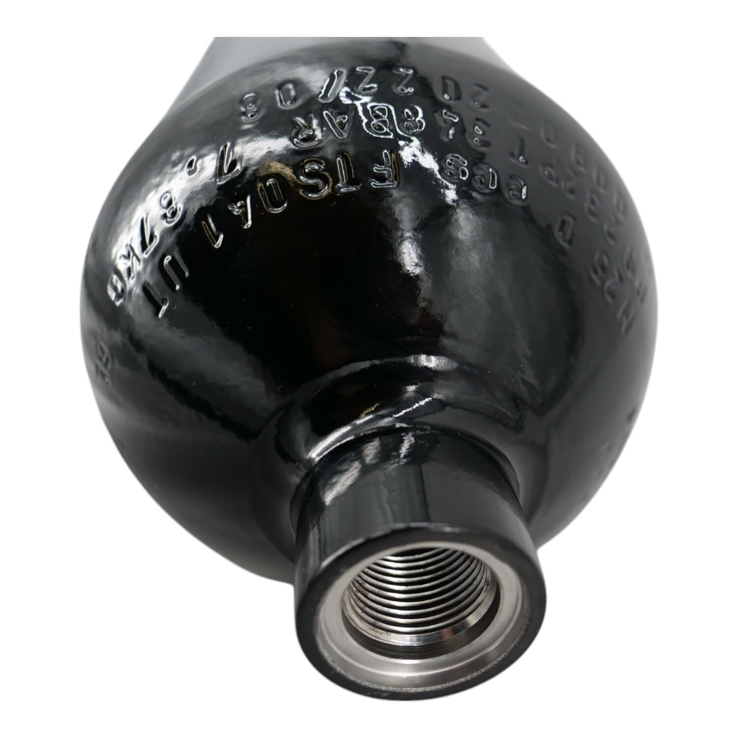 HighTechDiving Bouteille en acier / bouteille de plongée 6 litres 232 bar 140 mm M25x2 sans valve noire