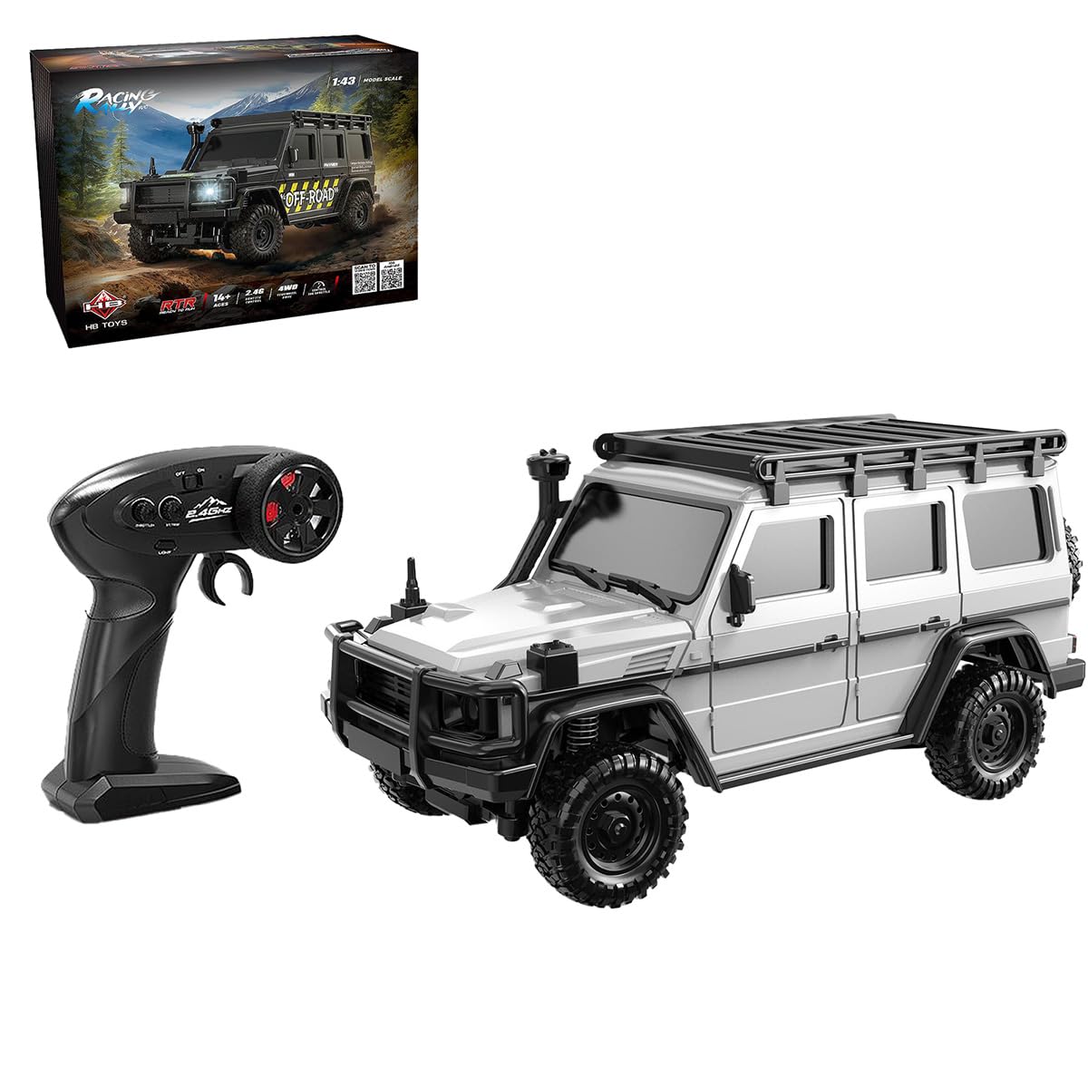 RCXTechPro 1/43 Mini RC Climbing Car 4WD Off Road Truck with APP Control 2.4GHz Remote, Full Proportional Monster Truck Drift Car with LED Lights and Adjustable Speed for Adults