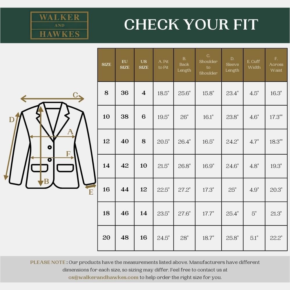 Walker and Hawkes Mayland - Blazer de Tweed para Mujer - Chaqueta de Estilo clásico inglés