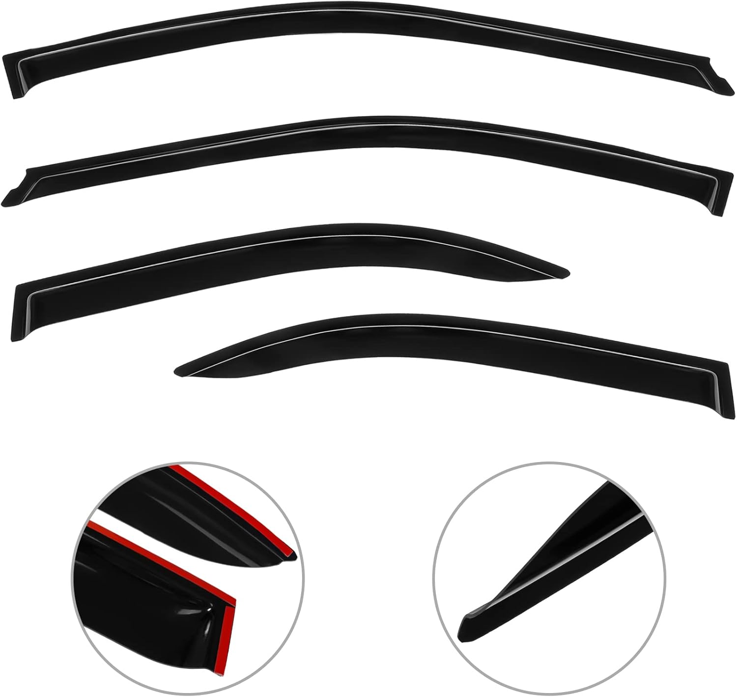 FINDAUTO Side Window Deflector Rain Guards Side Window Deflector 4-Pieces Set for 2002-2006 For Toyota For Camry Dark Smoke