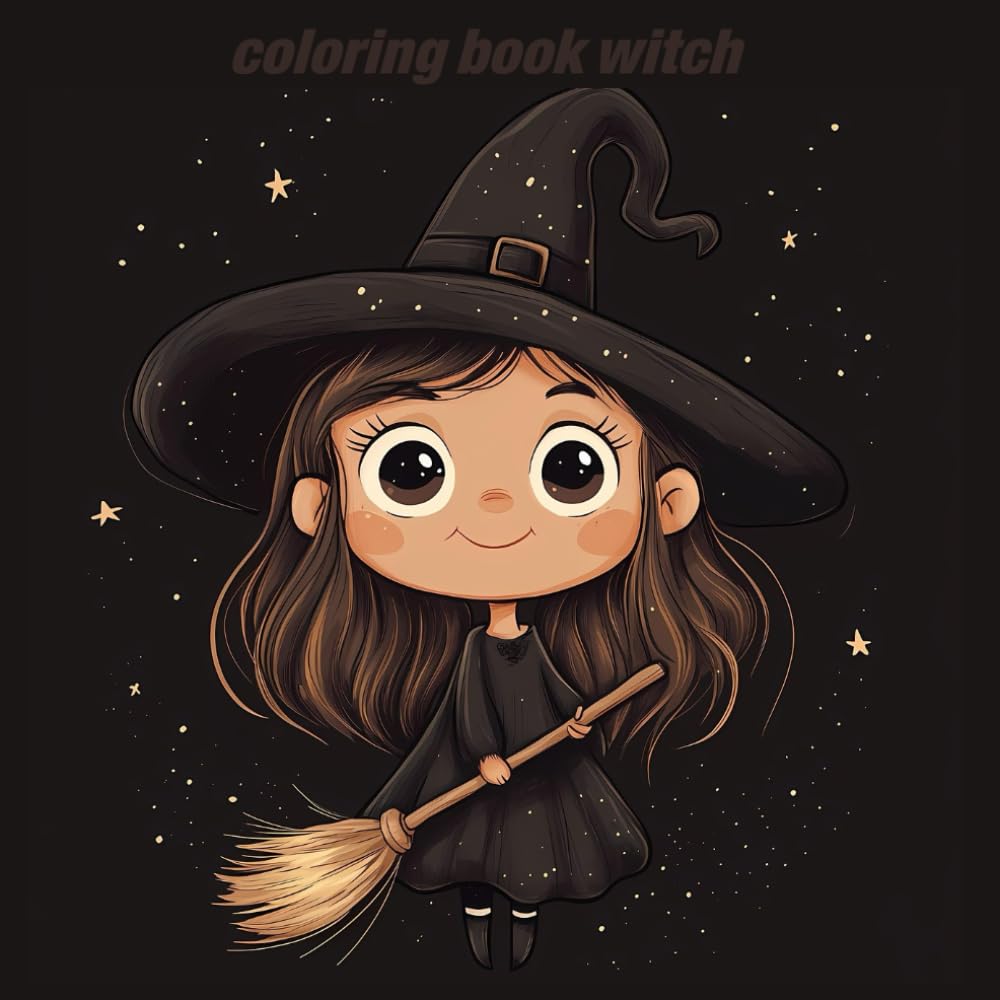 witch coloring book: cute witch designs to color and enjoy