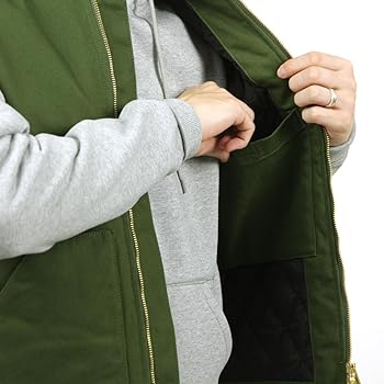 Carhartt オリーブ ジップアップベスト