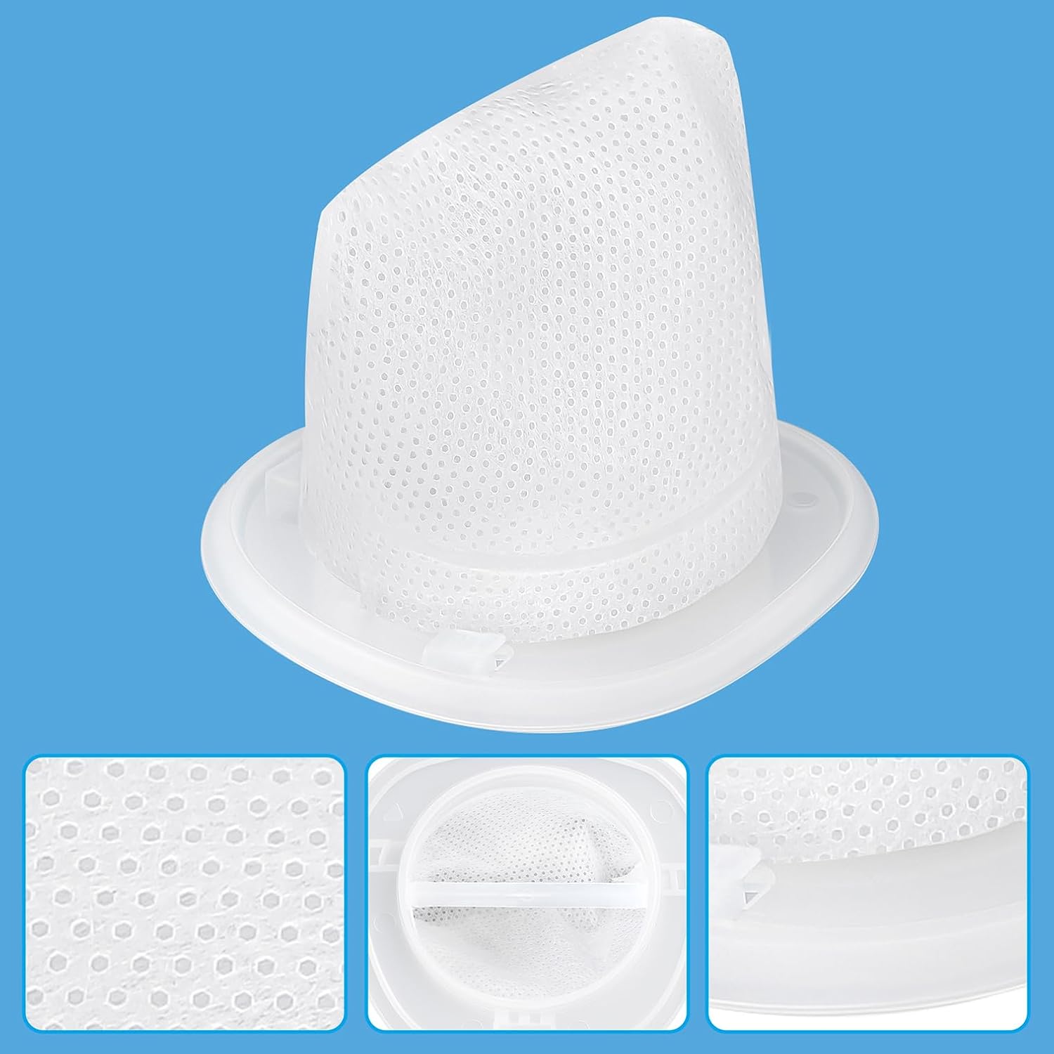 6-Pack Handheld Vacuum Filters Replacement for Black and Decker Dustbuster QuickClean Cordless HNVC215B10, Compatible with Hand Vacuums Models HNVCF10 HNVC220BCZ01 HNVC215BW52 Filter - Image 9