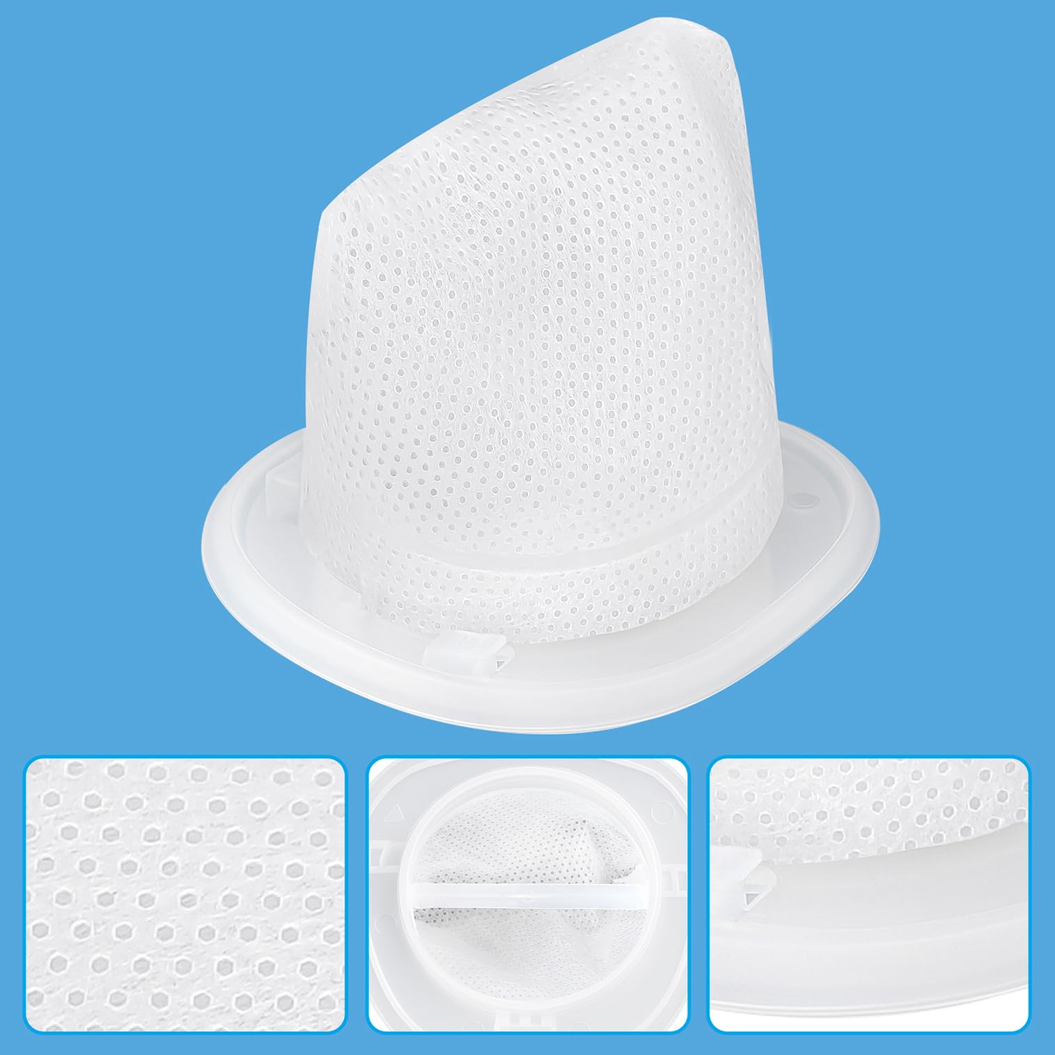 Paquete de 6 filtros de aspiradora de mano de repuesto para Black and Decker Dustbuster QuickClean inalámbrico HNVC215B10, compatibles con aspiradoras de mano modelos HNVCF10 HNVC115 HNVC215 HNVC220