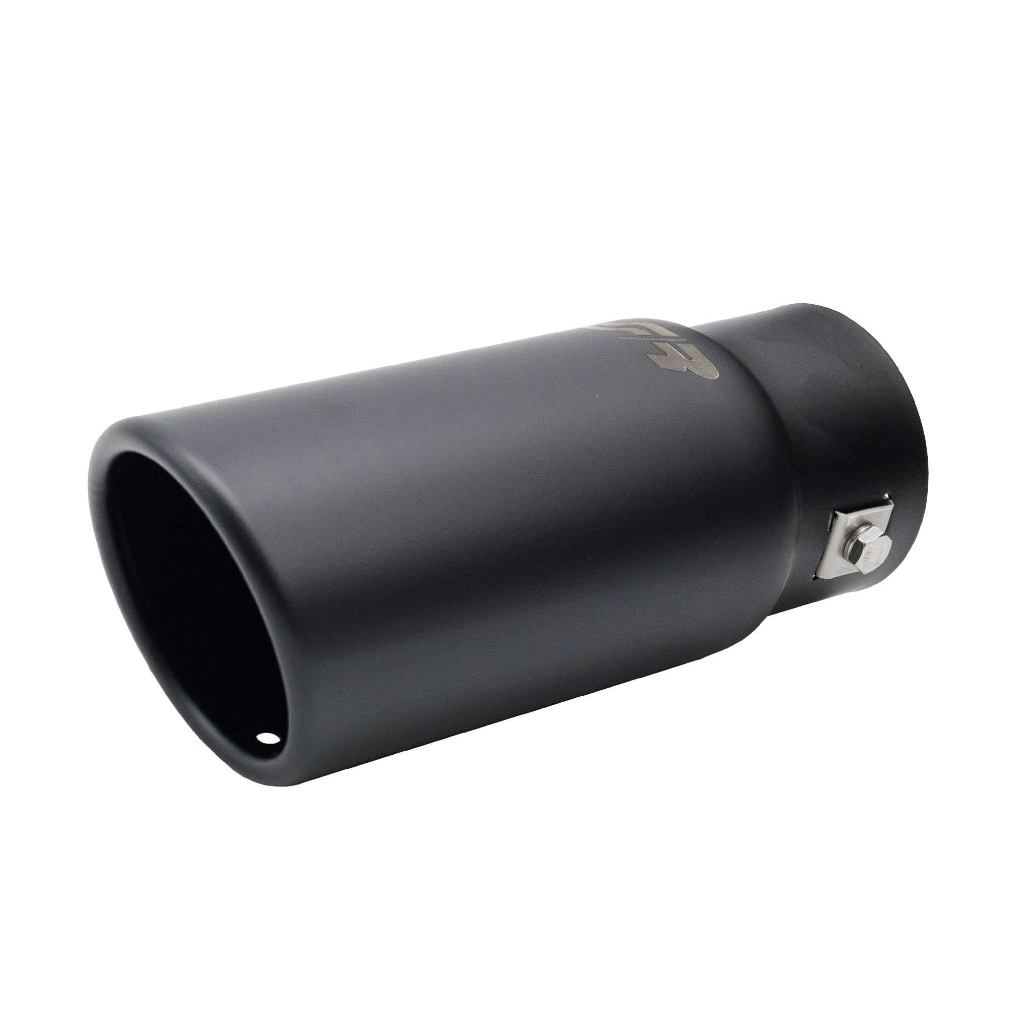 Simoni Racing TRX/01N Terminale di Scarico Universale, Uscita Singola inclinata 75 mm, in Acciaio Inox Nero