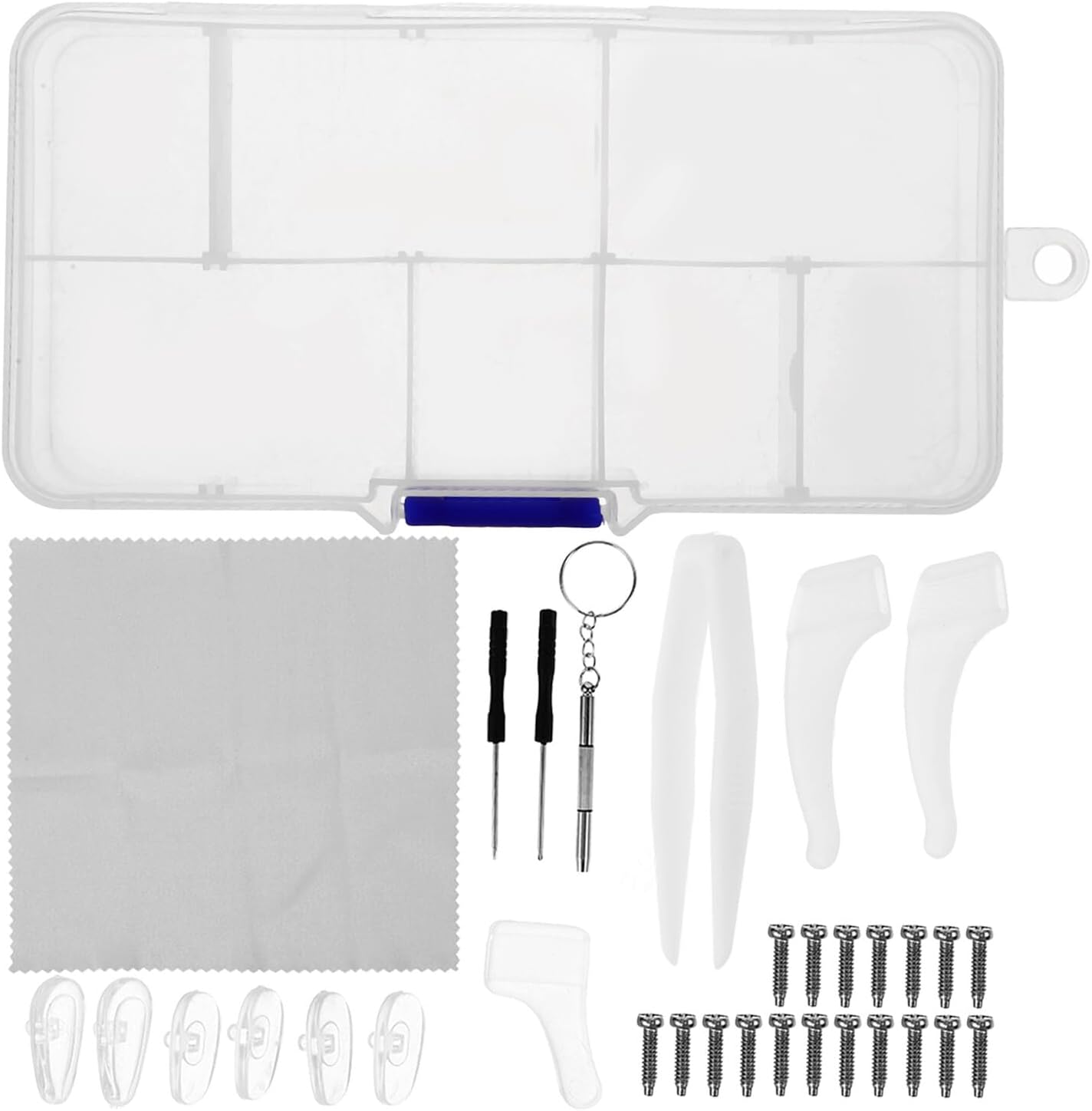99 Piece Glasses Repair Kit with Screws, Nose Pads, Tools