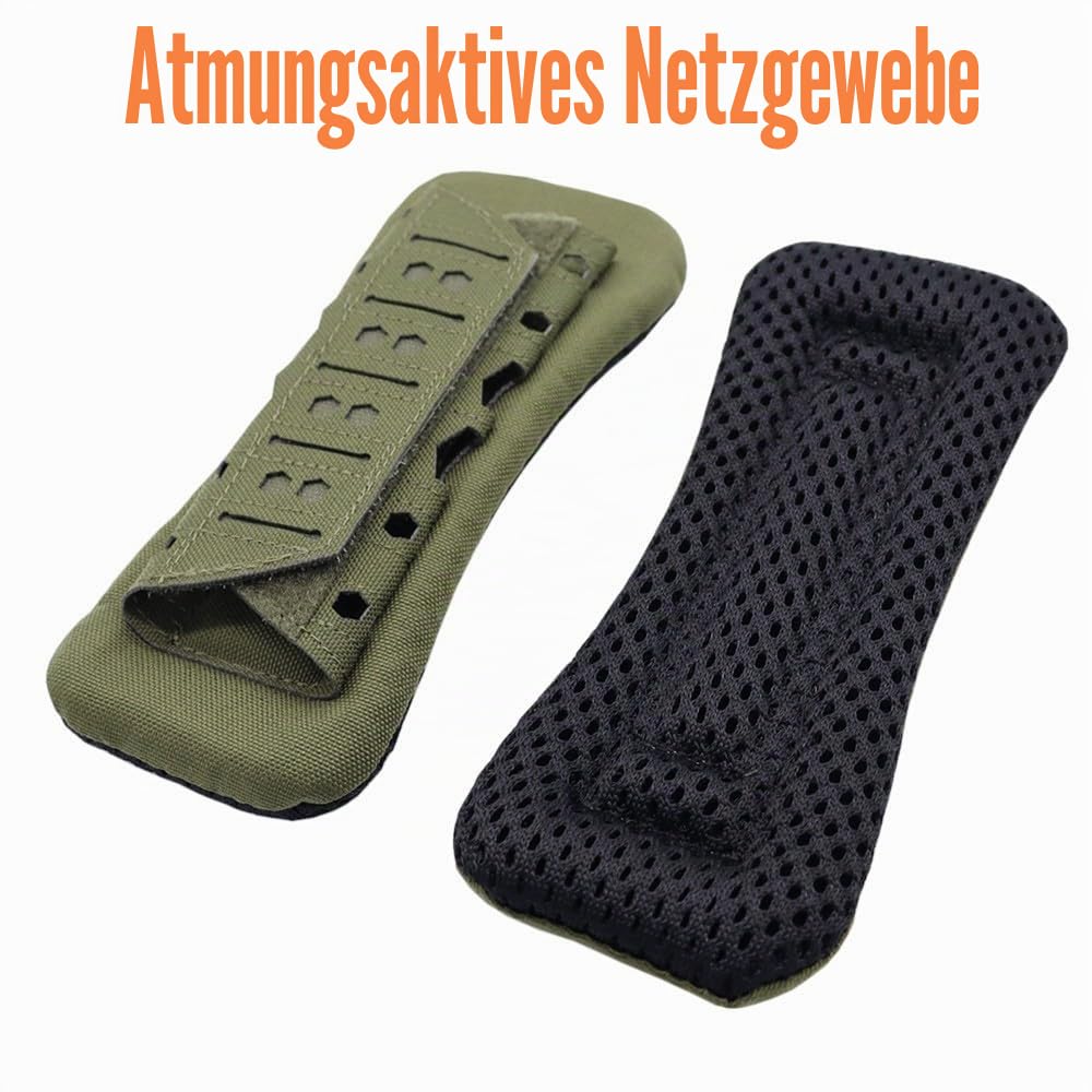 ACEXIER Taktische Weste Schultergurt Pad Rucksack Atmungsaktive Mesh Kissen Pad Laser Schneiden Für Jagd Weste Outdoor Rucksäcke, Schwarz
