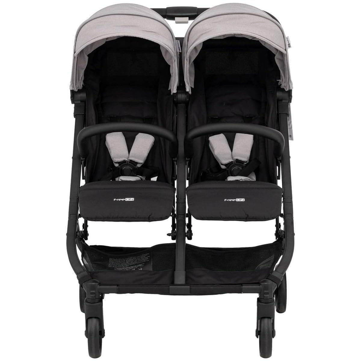 ACTIVE TWIN Poussette jumeaux ou enfants rapprochés largeur 74 cm Gris