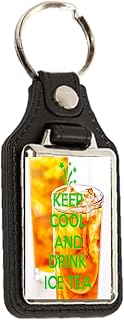 Keep Calm and Drink Ice Tea - Oblong Medallion Keyring