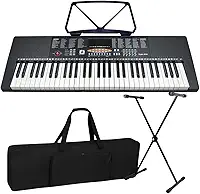 Kit Teclado Musical Iniciante Estudante 5/8 Bravo Bp100 + Capa Suporte