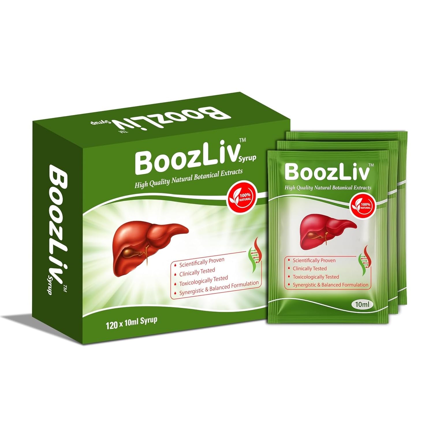 60 Days Pack, Liver Detox Syrup, Fatty Liver Syrup, Herbal Supplement, For Men and Women, Alcoholic Liver Cleanse Tonic – 10ml Pouch x 120 - Twice daily after food