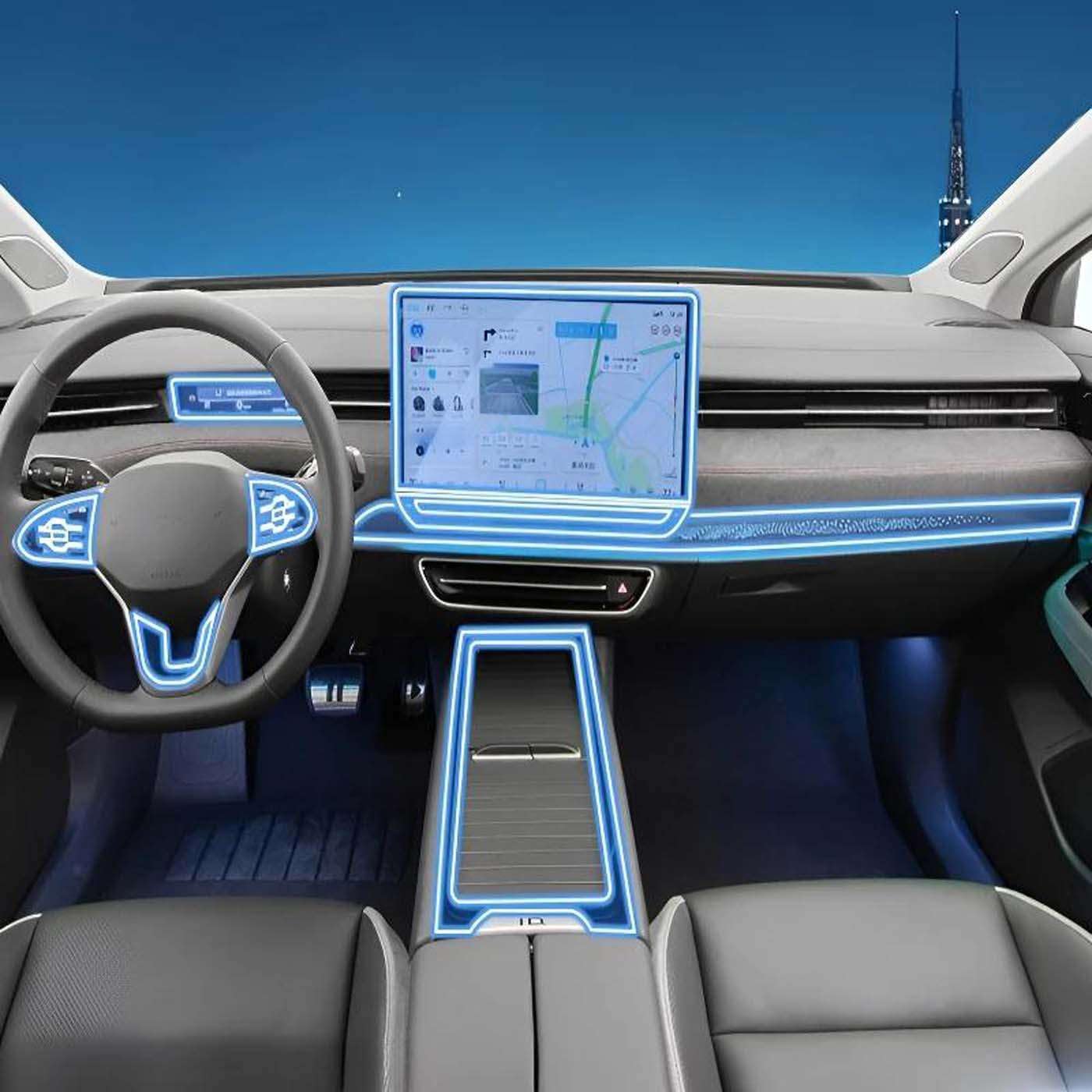 Dashboard Multimedia Navigation Transparent Protection, for VIZZION 2023-2025 Film Anti-Scratch