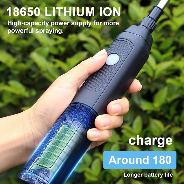 Elektrische sproeier, 5 l/8 l, tuinsproeier met telescopische lans, max. 90 cm, 2 sproeiers, 2000 mAh, voor onkruidspray, reiniging (5 l