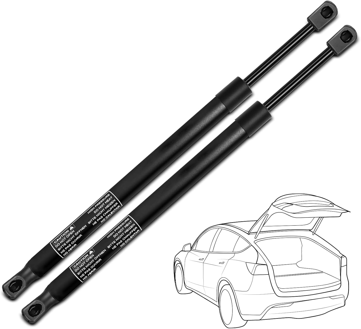 YHTAUTO Rear Hatch Gas Struts Shocks Replacement for Ford 2009-2016 Flex, Set of 2 Lift Supports, Replace# 8A8Z74406A11B