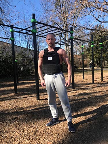9010036 Gewichtsweste Grau SLAVIKOSWAY Training 9,1kg inkl. Gewichtsplatten Calisthenics Ninja Kraftsport inkl 2x Slavikosway Liquid Chalk + 1x Faszienrolle