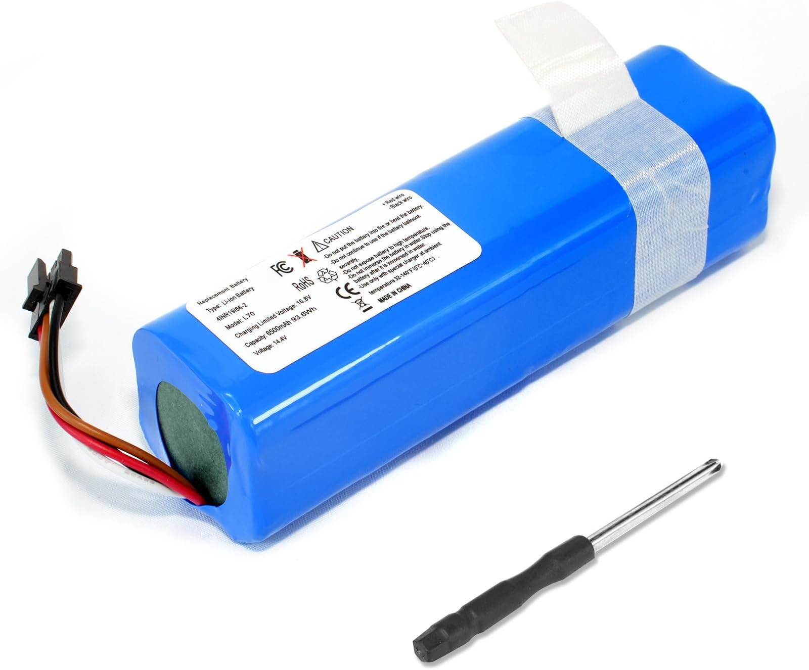 Vhbw Batteria Di Ricambio Per Hoover 440011973 – 2600mAh, 14,4V, Li-Ion – Per Robot Aspirapolvere