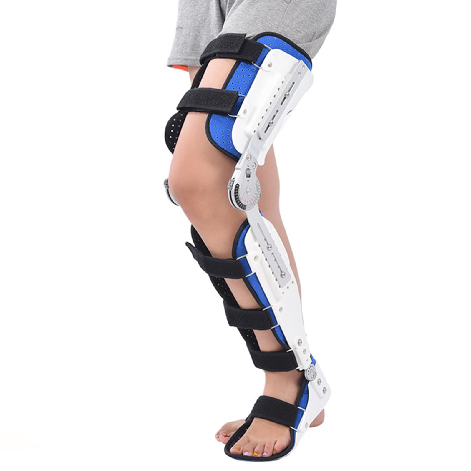 Soporte ortopédico ajustable para rodilla, tobillo y pie, estabilizador de pierna completa para inmovilización y apoyo, ideal para recuperación postoperatoria y rehabilitación de lesiones