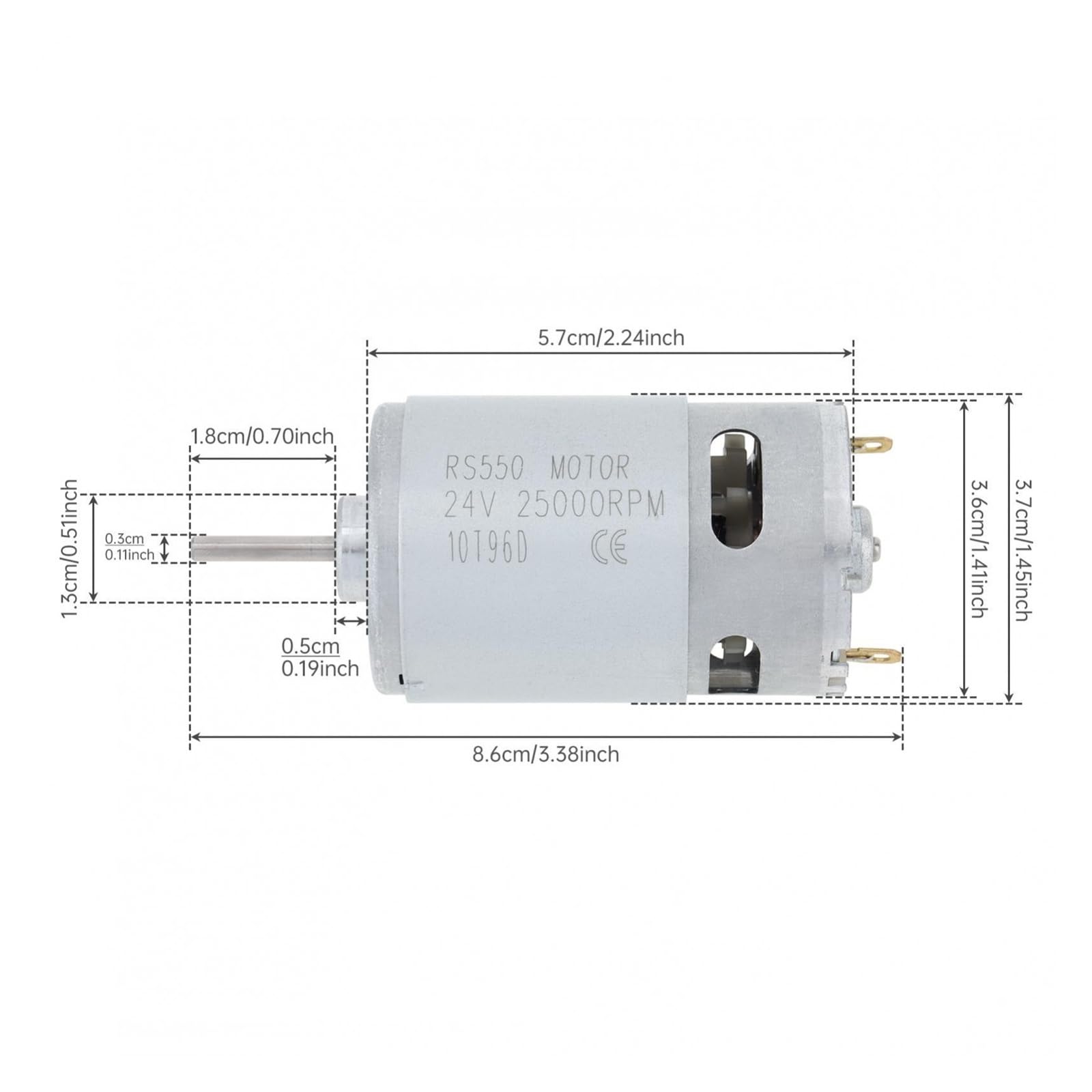 Motore CC RS550 24 V 25000 Giri/min Motore Elettrico Ad Alta Velocità For Bambini Auto Da Corsa Aggiornamento 18 V 20 V 24 V RS 550