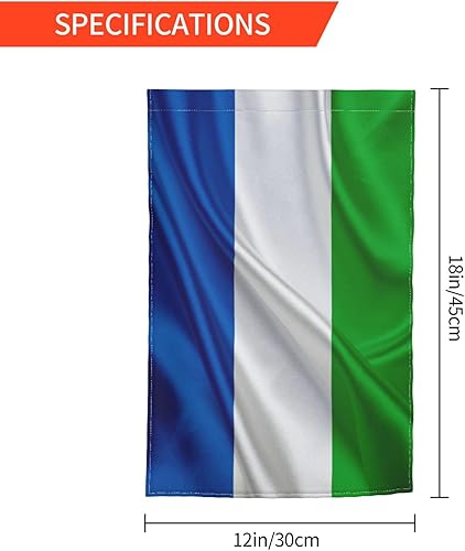 Miniatura 3 de Garden Flag Flag of Sierra Leone 12x18 Double Sided Home Outdoor Yard Décor