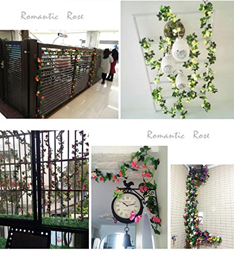 BlueXP 2 Pezzi 230cm Artificiale Ghirlanda Rose di...