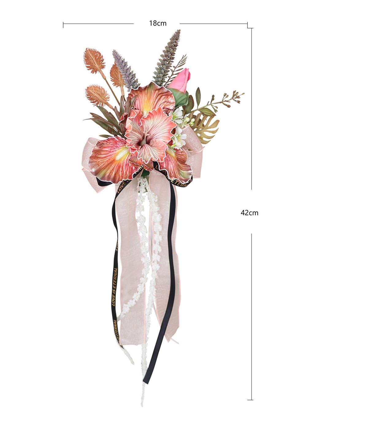 Autoschleifen Hochzeit Rückspiegel Türgriff Blume Schleife Dekoration Stuhlschleifen mit Bändern Antennenschleifen Simulation Blume Hochzeitsschleifen für Hochzeit Deko #Violett 6 Stück