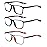 Hubeye TR90 Sports Reading Glasses for Men and Women Ultralight Flexible Anti-Blue Light ReadersBlack+Blue+Orange+1.5