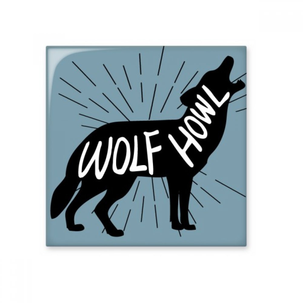 Carrelage loup noir en céramique cadeau artisanal décoration