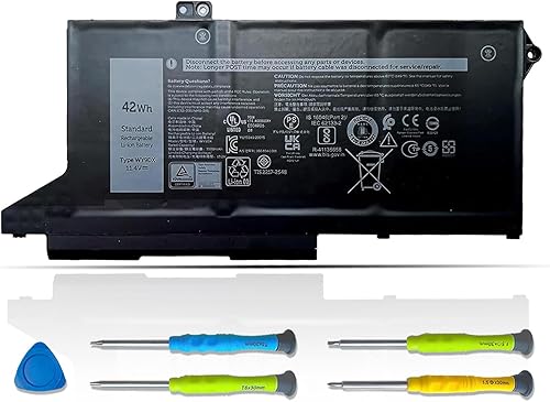 ASODI WY9DX - Batería para portátil de 42 Wh, compatible con Dell Latitude 5420 5520 Precision 15 3560 Dell P137G P137G001 P104F P104F001 Series