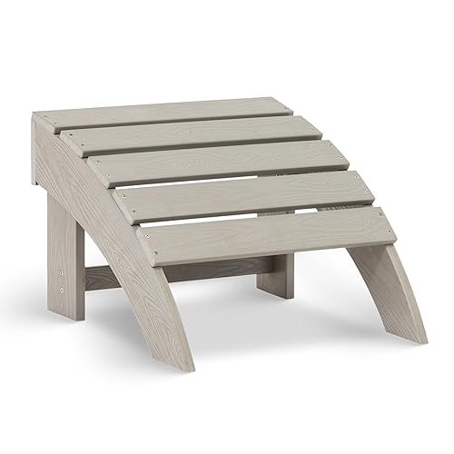 Blue Wave Ez-Care Tek-Wood™ Adirondack Ottoman - Slate Grey