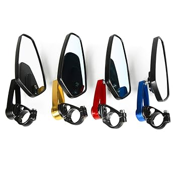 Amazon | HANSWD 汎用 オートバイ用 バーエンド ミラー バイク