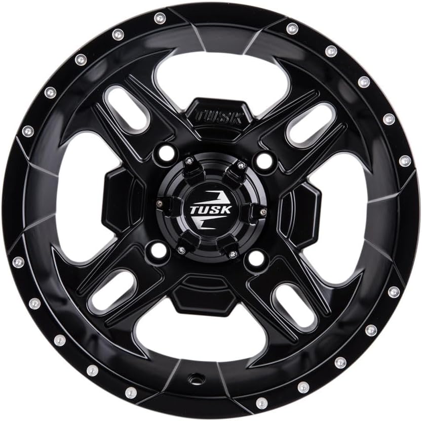 TUSK 4/137 Beartooth Wheel 12x7 5.0 + 2.0 Matte Black for Kawasaki Mule SX 400 4x4 XC 2017-2021