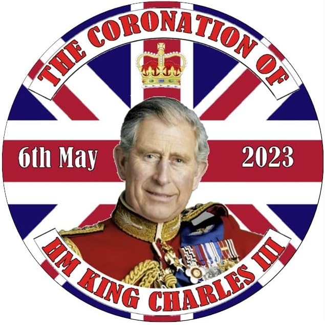 King Charles III Roayl Family Coronation UK Edible Cake Topper 7.5