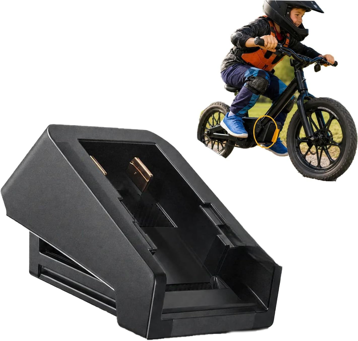 Battery Adapter for Stacyc 12″/16″, for Dewalt 20V Increases Ride Time | Easy Tool-Free Install, Slim & Safe Fit Under Seat