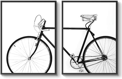 Amazon Co Jp ポスター アートポスター 北欧 かっこいい A3 2枚セット自転車 ロードバイク 絵画 モノクロ モノトーン おしゃれ インテリア バイク ホーム キッチン