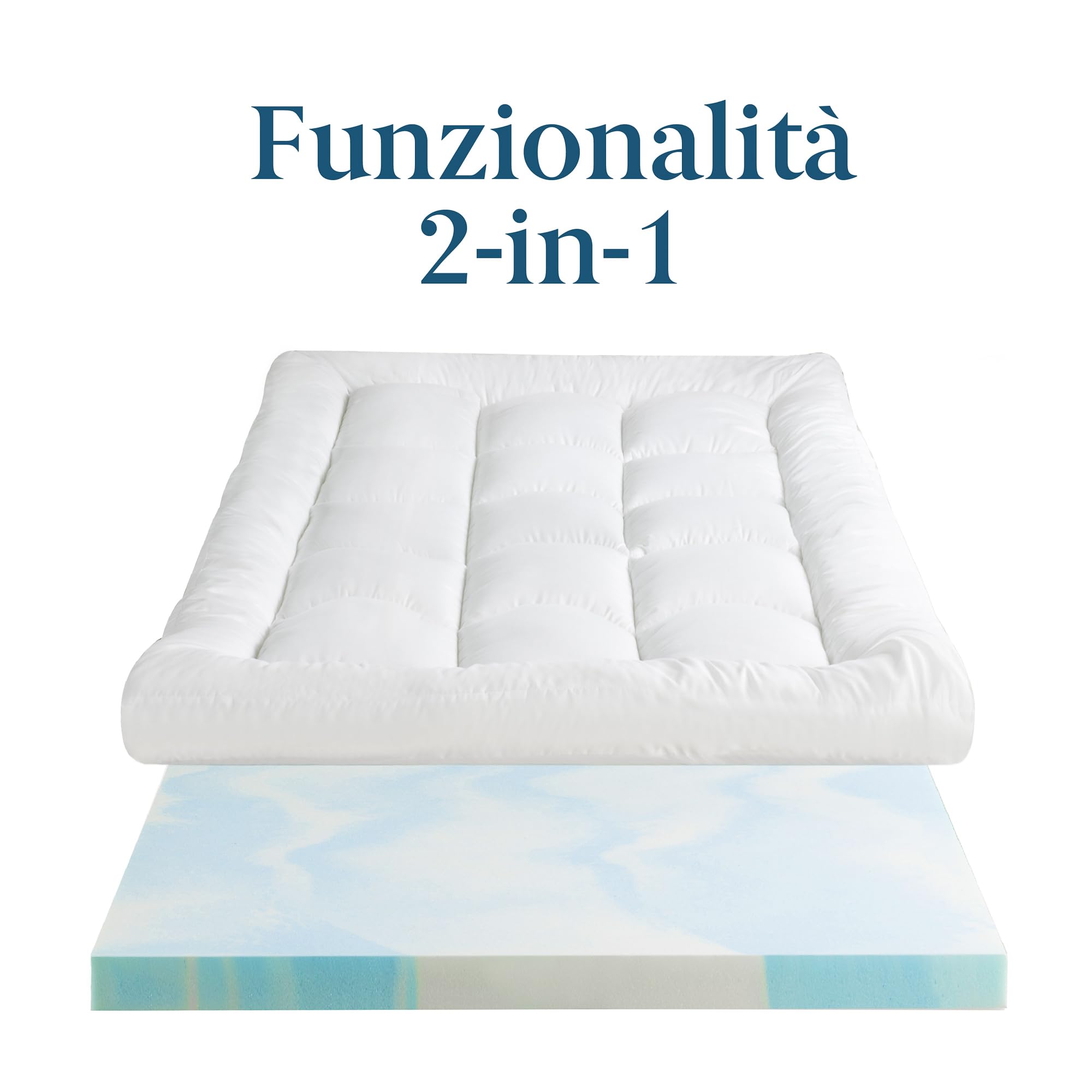 Zinus Topper Materasso 80x190 cm – Spessore 10 cm – Schiuma Cooling Airflow – Traspirante e a Rigidità Media – Certificato OEKO-TEX – Lavabile in Lavatrice