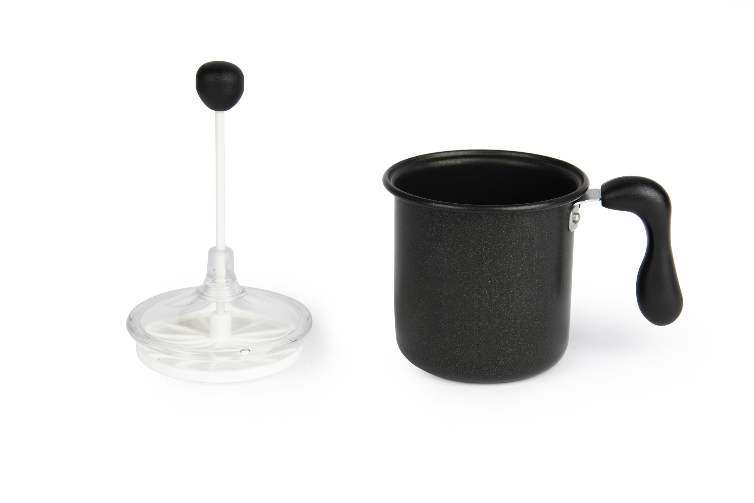 Excelsa Cappuccino Time Creamer ręczny spieniacz do mleka, 6 filiżanek, czarny