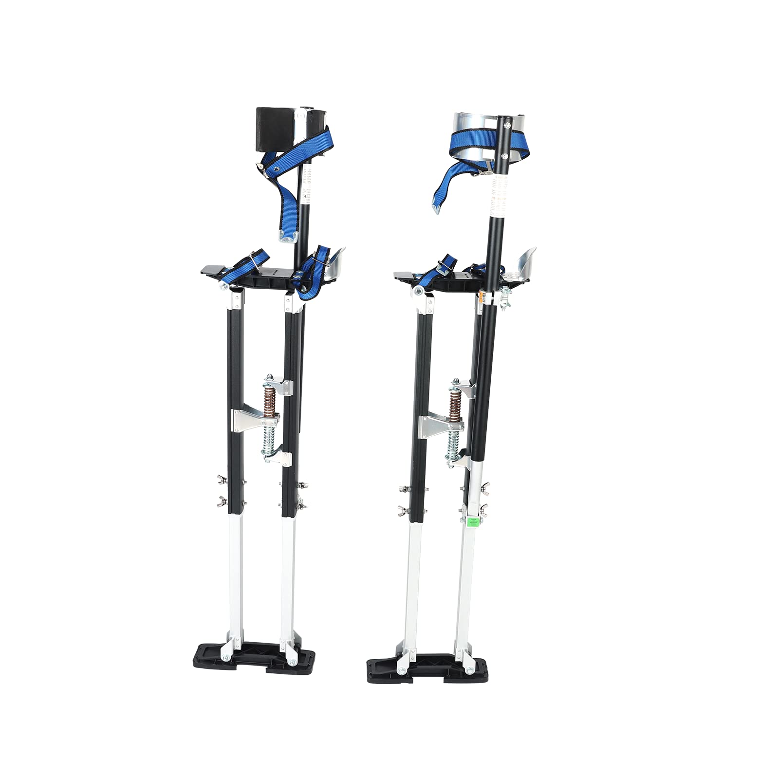 Trampoli in alluminio per cartongesso nero da 91,4 - 127 cm, con ginocchiere protettive Portabl regolabile per pittore a piedi e pittura