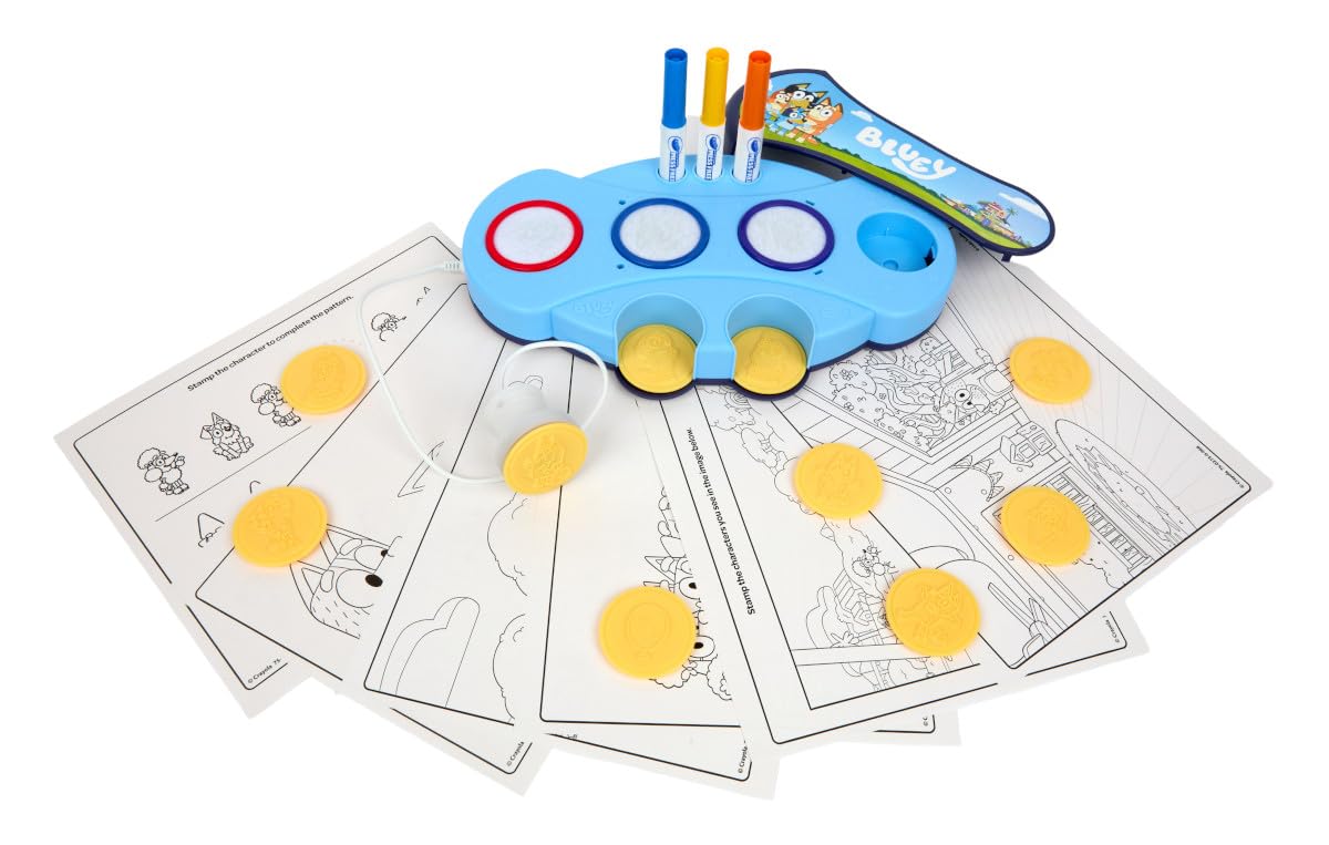 Crayola Set di arte magica con luce blu per bambini, libro da colorare e timbro anti-orgasmo, giocattolo blu per bambini dai 3 anni, 4 e 5 anni