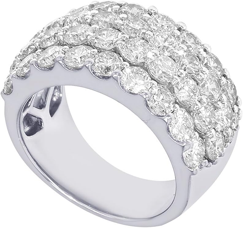 7.50 CT Round Cut Lab Created VVS1 Diamond Wedding Band Ring In 14K White Gold Plated 925 Sterling Silver Gift for Men’s