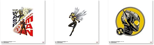 Trends International Gallery Pops Marvel Ant-Man and the Wasp: Quantumania - Paquete de arte de pared de avispa (paquete de 3) Versión sin